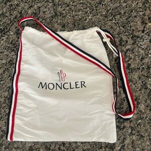 Moncler White Bag with Red and Blue Strap
